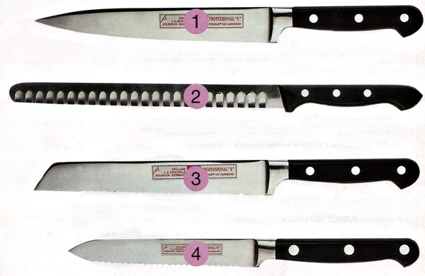 Виды столовых ножей