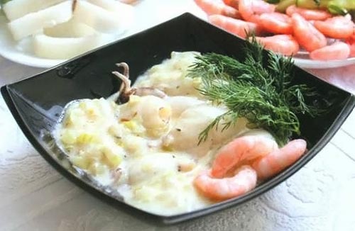 Кальмары в сметане