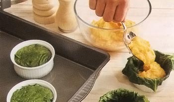 Батат со шпинатом