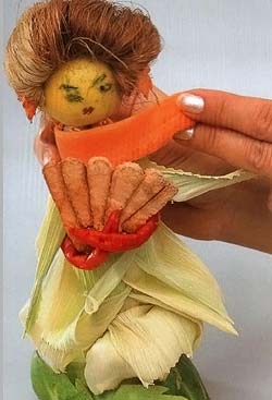 Нарисуйте глазки, нос и рот 