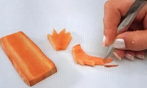 вырежьте из него рога и хвост